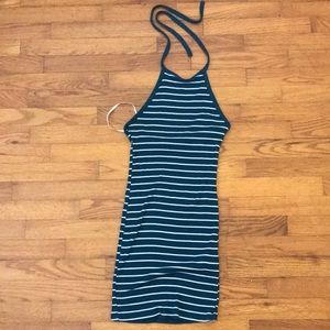 Halter striped dress